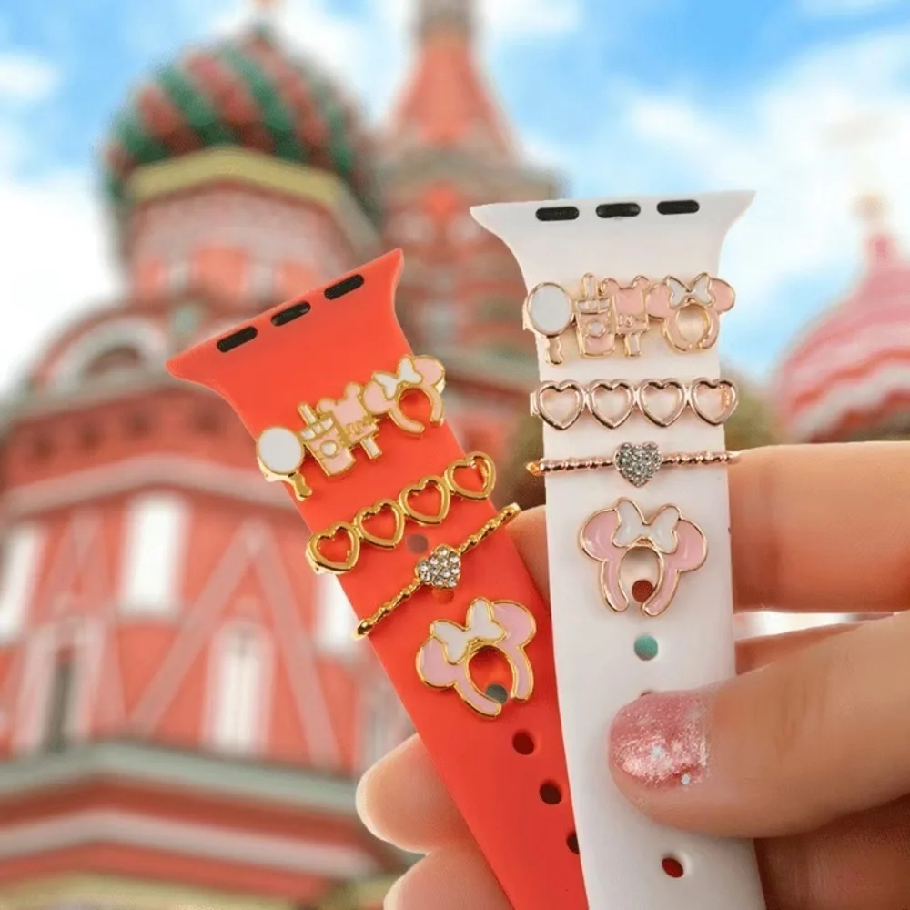 Silver Minnie Mouse inspired iWatch band charms